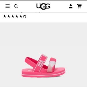 Brand New UGG pink “Zuma Sling Camopop” toddler sandals